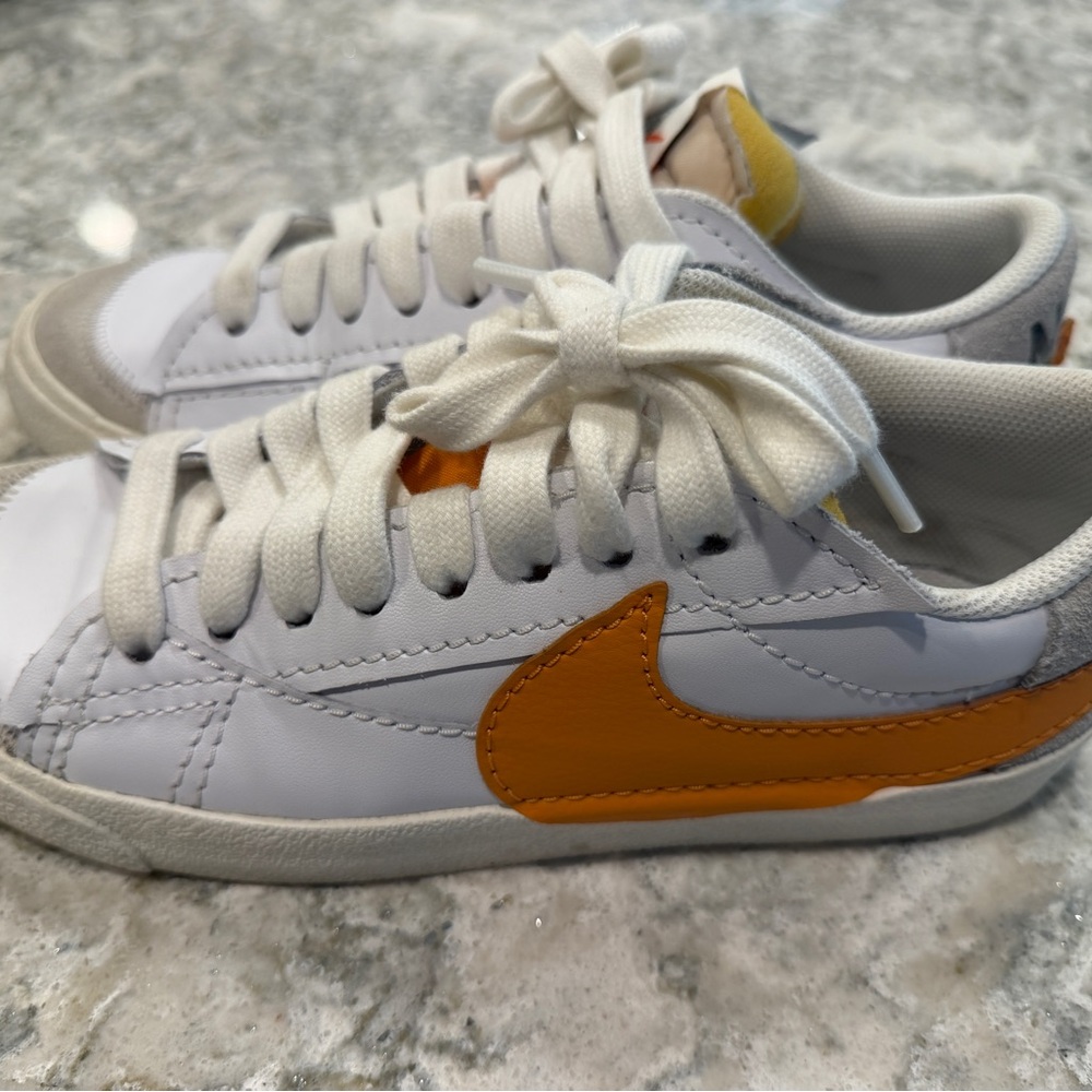 Nike Jumbo Blazer White and Orange Sneakers